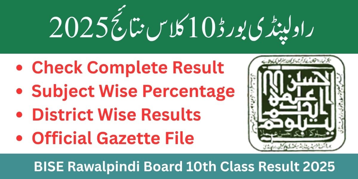 BISE Rawalpindi Board 10th Class Result 2025